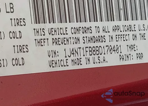 2011 Jeep Compass из США, поврежденный, VIN 1J4NT1FB8BD170401